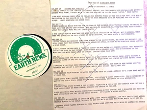 9/14/81 EARTH NEWS  INTERVIEWS MAUD ADAMS, AUSTRALIAN BILLY THORPE, JEFF KUASH - Picture 1 of 1