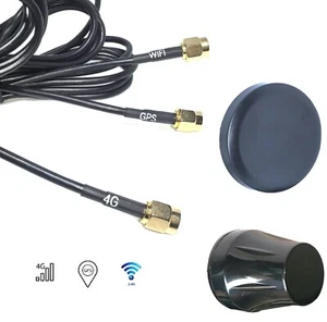 Antenna combinata 2.4GHz 5dBi+4G 5dBi+GPS 28dBi 1.5m RG174, 2 forme diverse - Foto 1 di 10