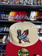 MILB Kinston Indians MyHatStop Exclusive 7 1/2 Hat Cap Sold Out Vegas Gold New
