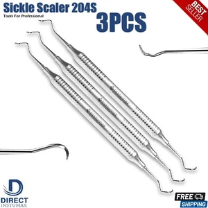 3 Stück Dental Sichel Scaler 204S Autoklavierbarer Griff Hohl Parodontalhygiene - Bild 1 von 3