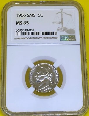 1966 SMS Jefferson Nickel NGC MS65 - Image 1 of 4