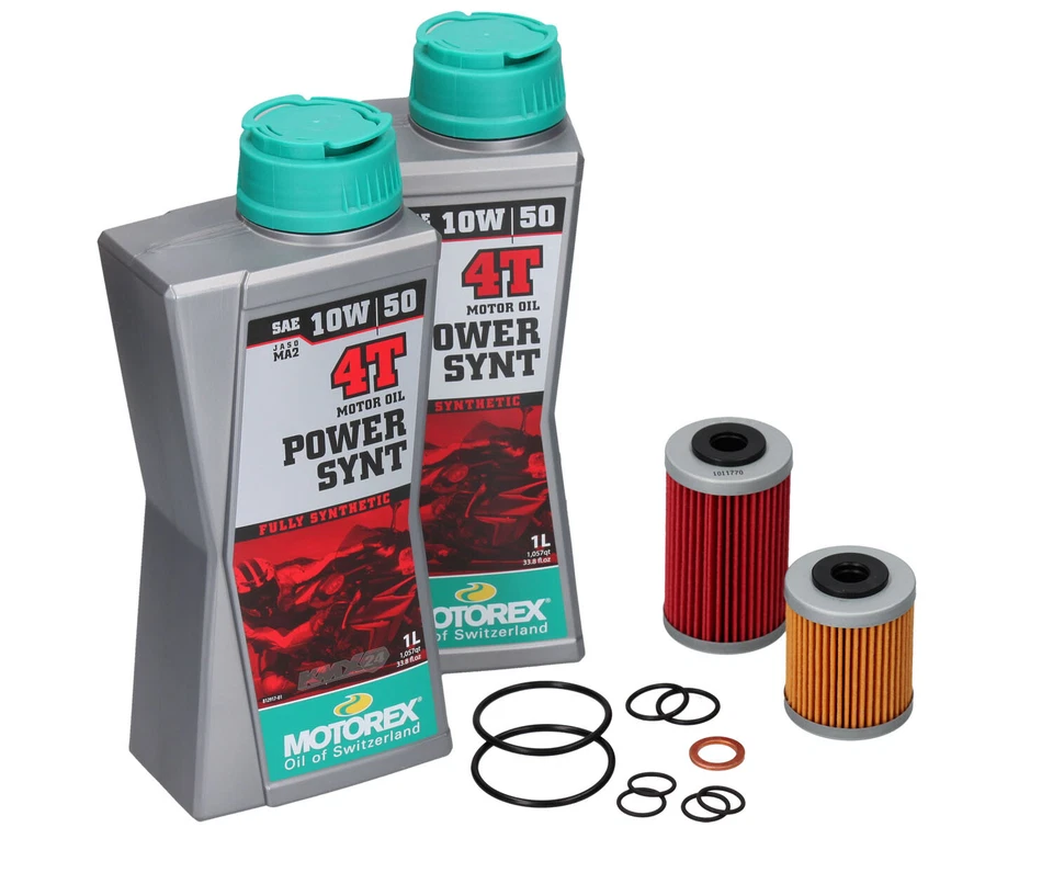 kmx24 Ölwechsel Set passt an Husqvarna 701 Ölfilter+Motorex PowerSynt 4T 10W50 - Bild 1 von 1