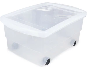 Rollbox mit Deckel 80L Spielzeugkiste Box Rollen Aufbewahrungsbox Kunststoffbox - Bild 1 von 6