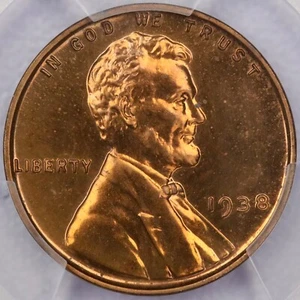 1938 1c Lincoln Wheat Cent - PCGS PR 64 RD - Picture 1 of 5