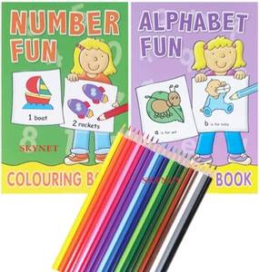 ALPHABET ZAHLEN LERNEN MALBÜCHER KINDER JUNGE MÄDCHEN KINDER BILDUNG ZUHAUSE  - Bild 1 von 21