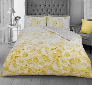 Bettwäscheset Ocker Gelb Ombre Rose Blume Bettbezug Bettwäsche AUSVERKAUF - Bild 1 von 7