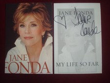 JANE FONDA AUTOGRAPHED INNER BOOK PAGE MY LIFE SO FAR