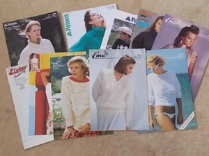 Job Lot of 10 Mixed Ladies Knitting Patterns - lot 3 Patons Emu Lister - Picture 1 of 6