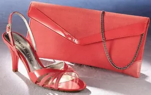 NEU: ELEGANTE DESIGNER CLUTCH ABENDTASCHE aus LEDER rot DAVID BRAUN 119€ *019712 - Bild 1 von 1