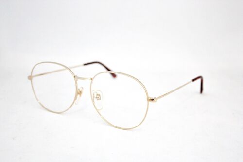 Optical 226 eyeglasses Frame 14KGP Gold WOMEN OVAL ROUND Quality Frame RXable