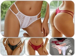 5 x Doppelschnur Spitzen String Tanga Strings Wäsche-Set Damen Dessous GoGo - Bild 1 von 7