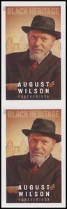 US 5555a Black Heritage August Wilson imperf NDC vert pair MNH 2021 - Picture 1 of 1