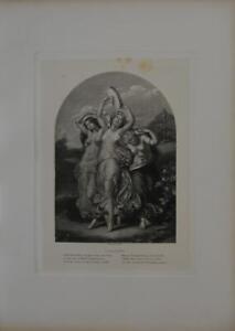 Antique Paradise Lost Roman Mythology Goddess Venus India Proof Engraving 1880