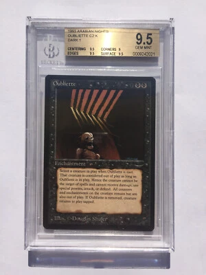 BGS 9.5 | Oubliette [Dark] | MtG Arabian Nights | Gem Mint [9.5, 9, 9.5, 9.5] - Image 1 of 2