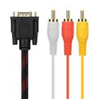 3X(Adapter Cable, Cable  Audio Cable VGA to AV Cable 15 Pin to 3 RCA7239