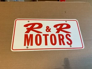 R&R Motors Car Automobile Dealership Booster License Plate - Imagen 1 de 2