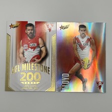 2023 AFL Select Footy Stars JAKE LLOYD Sydney Swans Milestone + Parallel