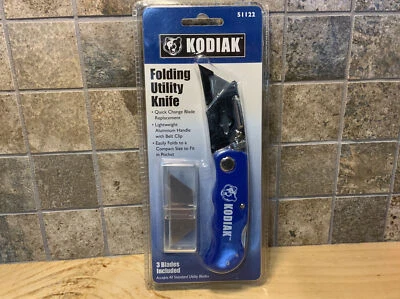Faca utilitária dobrável Kodiak resistente cortador flip ~ troca rápida ~ clipe de cinto - Imagem 1 de 3
