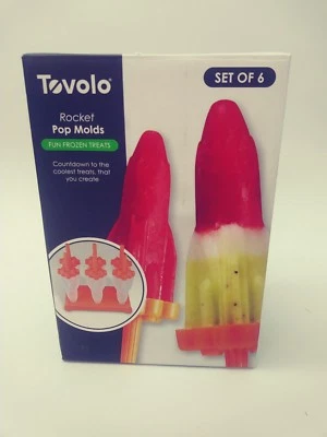 Novos moldes Tovolo Rocket Frozen picolé gelo pop - Conjunto de 6 novos na caixa - Imagem 1 de 4