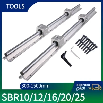 SBR10/12/16/20/25 Linearführung Gleitschiene+SBR10/12/16/20/25UU Linearblock CNC - Bild 1 von 4