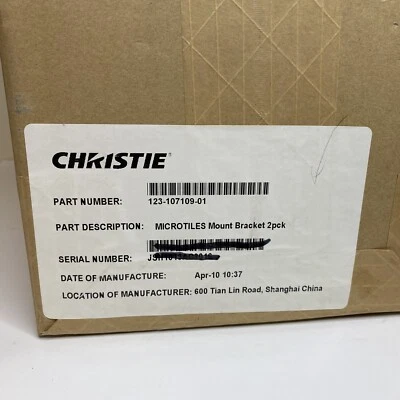 CHRISTIE Microtiles Mount Bracket, 2 Pack Part# 123-107109-01 New Old Stock - Image 1 of 3