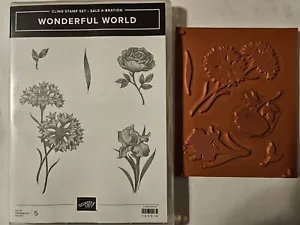 Stampin Up WONDERFUL WORLD Flowers Florals Retired - Picture 1 of 1