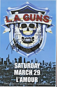 L.A. Guns Hand Signed Gig Poster 3/ 29/2008 L'Amour New York Rare - Picture 1 of 4