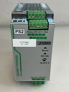 PHOENIX CONTACT QUINT-PS/1AC/24DC/10 / 24V DC 10A attacco DIN, ottimo - Foto 1 di 3