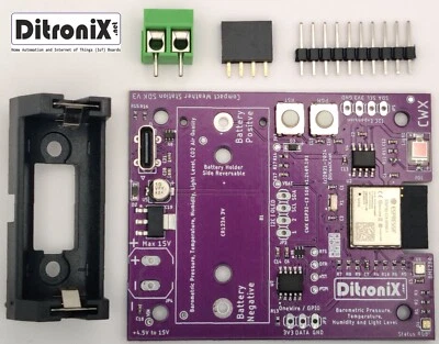 CWX3 ESP32-C3-INT STEM Compact IoT Weather Station BME280 - DitroniX SDK Board - Image 1 of 4