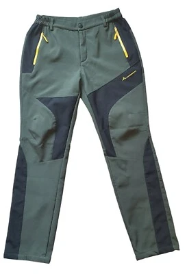 Pantalones de vellón resistentes al agua Lunco & Boror verde negro para adultos esquí al aire libre senderismo Foto 1 de 4
