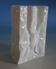 FM22-1129: Rosenthal Porzellan Tütenvase Vase Blumenvase weiß glänzend 18 cm