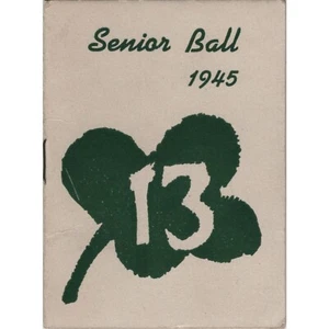 Vtg 1945 Middleport NY Royalton Hartland School 1940s Senior Ball Dance Roy-Hart - Picture 1 of 9
