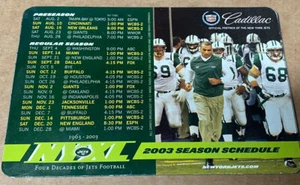 2003 NY Jets Magnetic Schedule - Picture 1 of 1