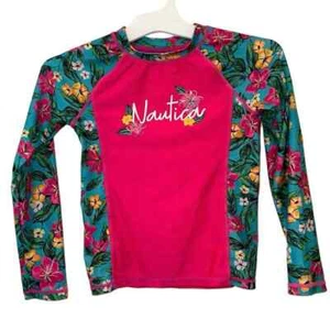 Nautica Pink & Floral Rash Guard - Picture 1 of 3