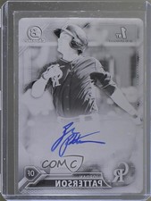 2016 Bowman Chrome Prospects Printing Plate Black 1/1 Jordan Patterson Auto a7p