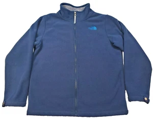 The North Face Boys Full Zip Fleece Jacket Blue Size Large 14-16 - Picture 1 of 12