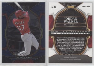 2023 Panini Select Concourse Blue Jordan Walker #45 Rookie RC