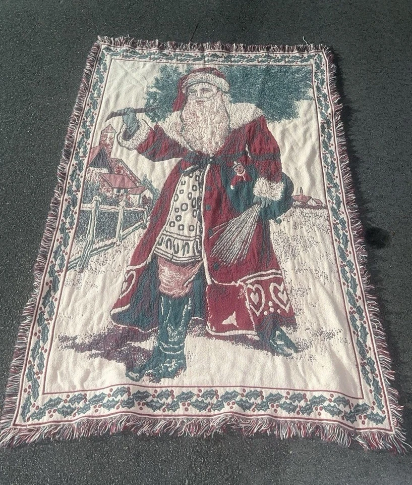 Handmade Santa Claus Rug Merry Christmas 5x4ft - Image 1 of 1