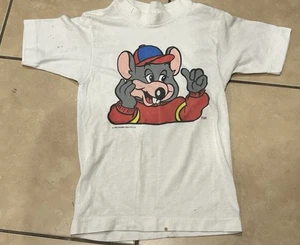 Vintage 1995 White Chuck E Cheese Youth T-shirt Showbiz Pizza Time Inc. - Picture 1 of 5