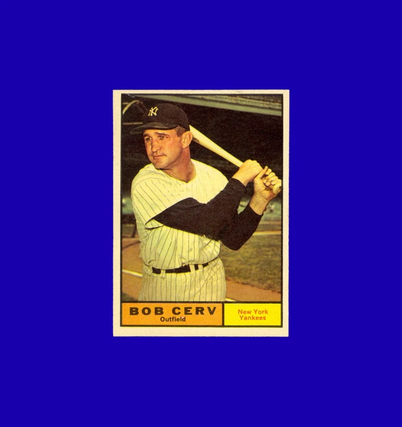 1961 Topps Bob Cerv #563 - RARE Hi # - New York Yankees - VG-EX - Image 1 of 1