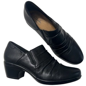 Zapatos de cuero negros Clarks Collection para mujer talla 8,5 - Imagen 1 de 7