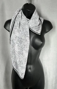 A New Day/C'est un Nouveau Jour Black/White Chiffon Scarf 38.5-in. x 39-in. - Picture 1 of 7