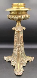 Amazing quality Victorian brass oil lamp/converted candlestick fantastic detail. - Picture 1 of 11