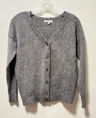 Кардиган Madewell женский на пуговицах XXLS серый мериносовая шерстяная смесь - Изображение 1 из 4