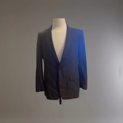 Banana Republic Men's Black Brushed Cotton 1-Button Blazer Size 40R - Image 1 of 4