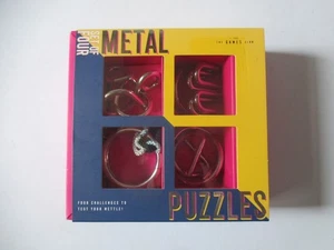 Set of Four Metal Puzzles From Professor Puzzle Pre-Owned - Picture 1 of 3