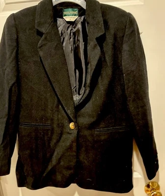 Blazer Harve Benard vintage años 80 cachemir reciclado negro talla 4 Foto 1 de 4