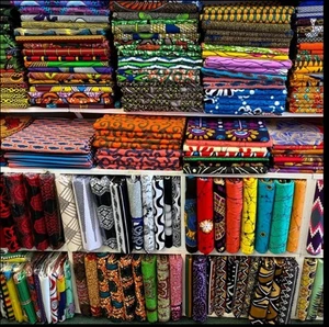 Vlisco Dutch Wax African Fabric Ankara Print 100% Cotton 6 Yards. - Picture 1 of 8