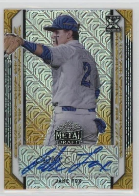 2021 Leaf Metal Draft Gold Mojo 1/1 Jake Fox #BA-JF1 Auto v1x - Image 1 of 3