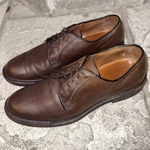 Allen Edmonds braun genarbtes Leder Danit Sohle Saddle Oxford Schuhe 11 D Herren - Bild 1 von 9